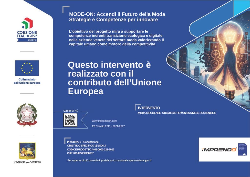 MODE-ON: progetto finanziato dall'Unione Europea - Moda Circolare, strategie per un business sostenibile