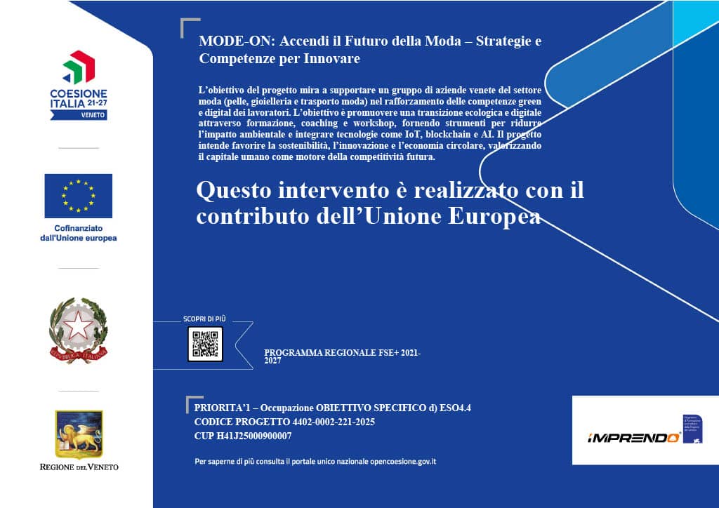 MODE-ON: Accendi il Futuro della Moda - intervento realizzato con il contributo dell'Unione Europea